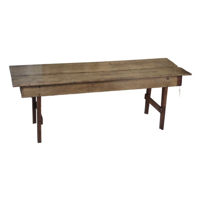 Antique Farmhouse Dining or Harvest Table For Sale