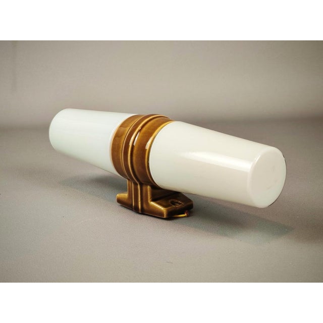 Porcelain Bathroom Wall Light by Sigvard Bernadotte for Ifo, 1950s,, in Very Good conditions. Designed 1950 to 1959 I have...