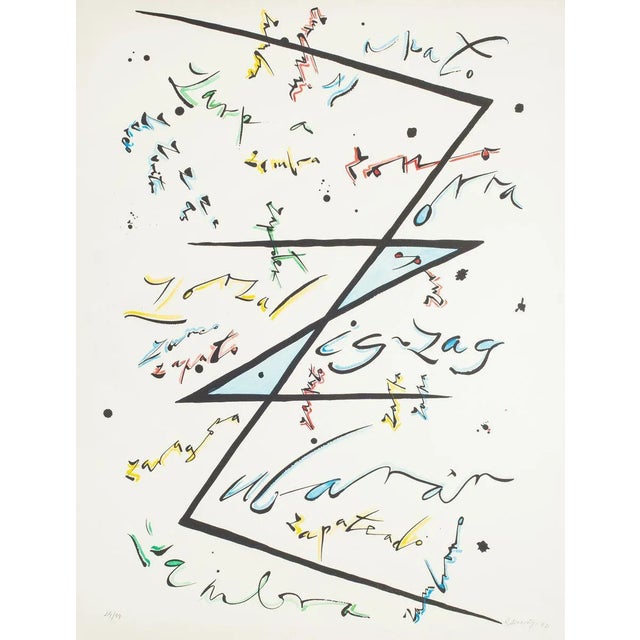 Letter Letter Z'' by Rafael Alberti, from Alphabet series, is an original lithograph, realized by Rafael Alberti in 1972....