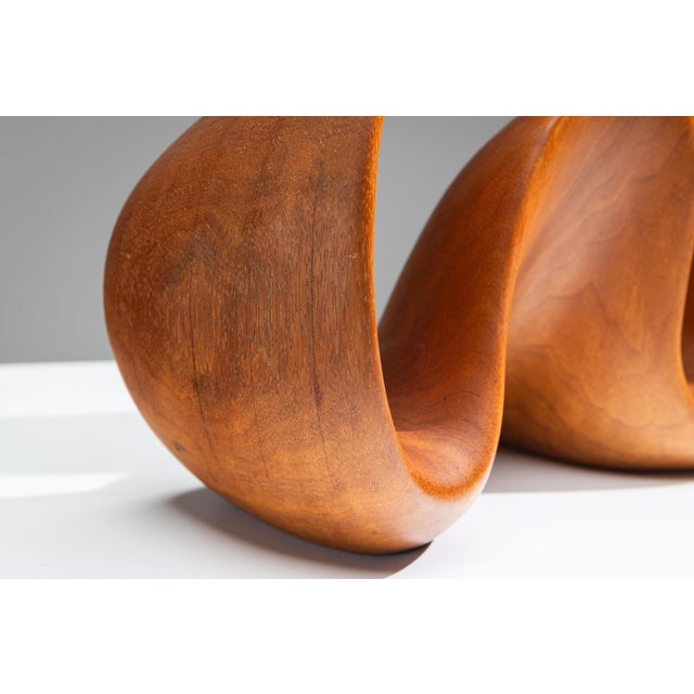 Unknown, Abstract Sculpture with Organic Flowing Curves, 1960s, Teak For Sale - Image 18 of 18
