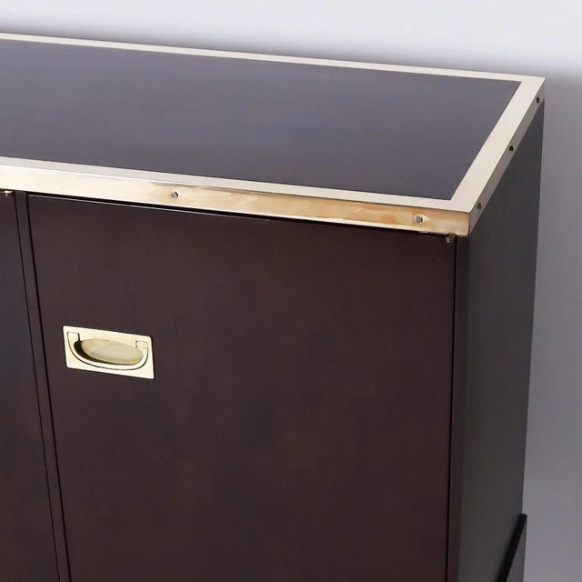 Mid 20th Century Mid-Century Campaign Style Long Chest or Cabinet For Sale - Image 5 of 10