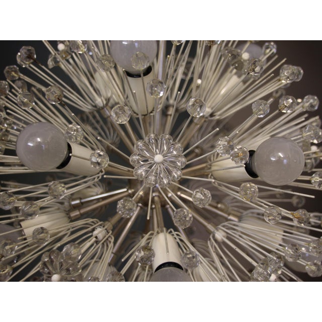 Large Silvered Snowball Pendant Lamp in the style of Rupert Nikoll, 1950s For Sale - Image 12 of 17