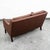 Animal Skin Mid Century Danish Modern Sofa Couch Brown Leather 2 Seat Settee Vintage Denmark For Sale - Image 7 of 11