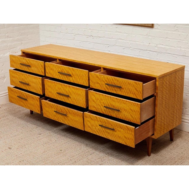 Champagne Madagascar Vintage Nine Drawer Dresser For Sale - Image 8 of 12