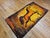 Canary Yellow Vintage Mid-Century Handwoven Wool Tapestry, Galloping Horse Design, Yellow & Brown, 38” X 68” For Sale - Image 8 of 11