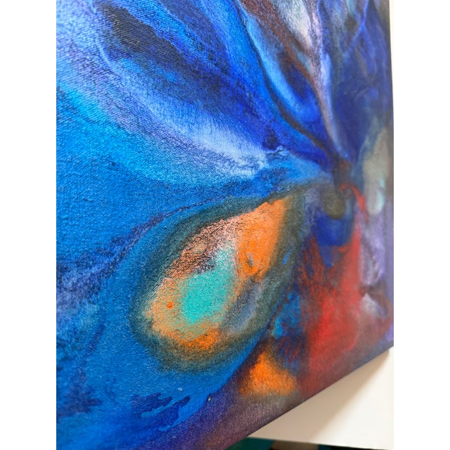 Original 18” X 18” Colorful Abstract Painting by Lil McGill For Sale - Image 9 of 12