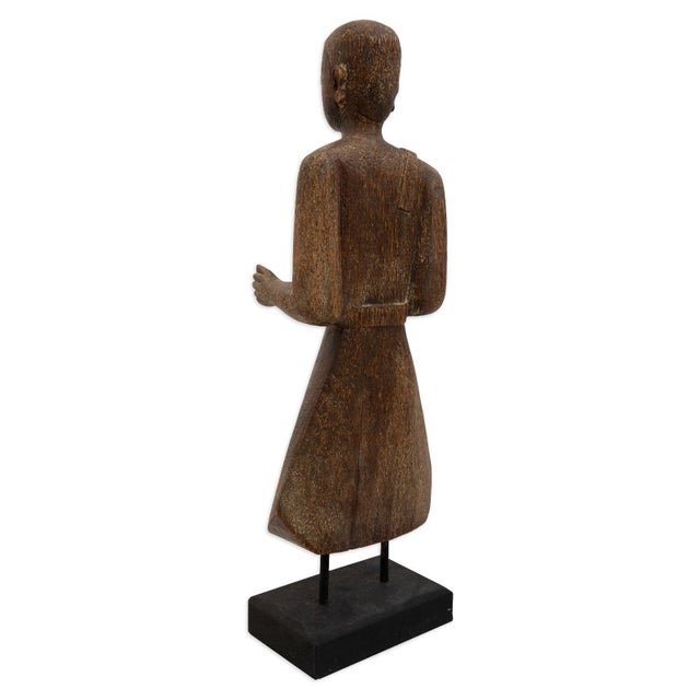 Tribal Female Tribal Wood Sculpture for Tozai Home For Sale - Image 3 of 5