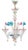 Venetian Murano Glass 3-Arm Chandelier with Flower Decor, 1990s For Sale