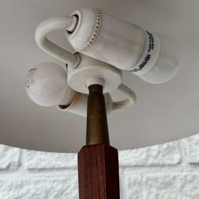Scandinavian Model 8453 Desk Lamp in Brass and Teak from Boréns, Sweden, 1930s For Sale - Image 11 of 13