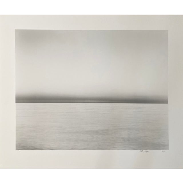 A beautiful, rare black and white minimalist photograph by Chip Hooper entitled Twilight Captiva Island. Signed and dated...