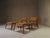 Set consisting of two "Hunting Chair" lounge chairs with 2 ottoman by Heinz Heger for PGH Annaberg Buchholz, GDR (East...