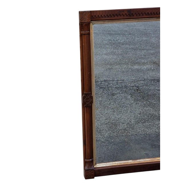 19th Century 19th Century American Victorian Walnut Mirror. For Sale - Image 5 of 17