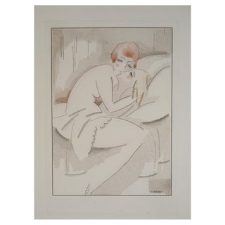 Gustave Buchet, The Two Friends, Innocence and Discovery, Original Engraving and Stencil For Sale