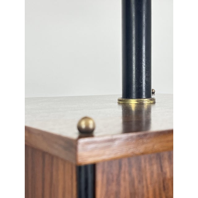 Black Illuminated Rotating Cabinet in the style of Ico Parisi, Italy, 1960s For Sale - Image 8 of 18