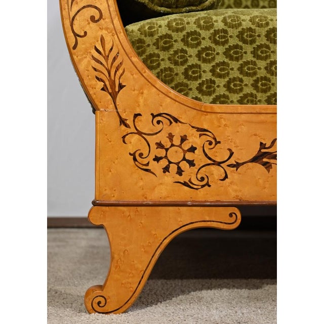 Charles X Chaise Longue in Maple, Early 19th Century For Sale - Image 6 of 18