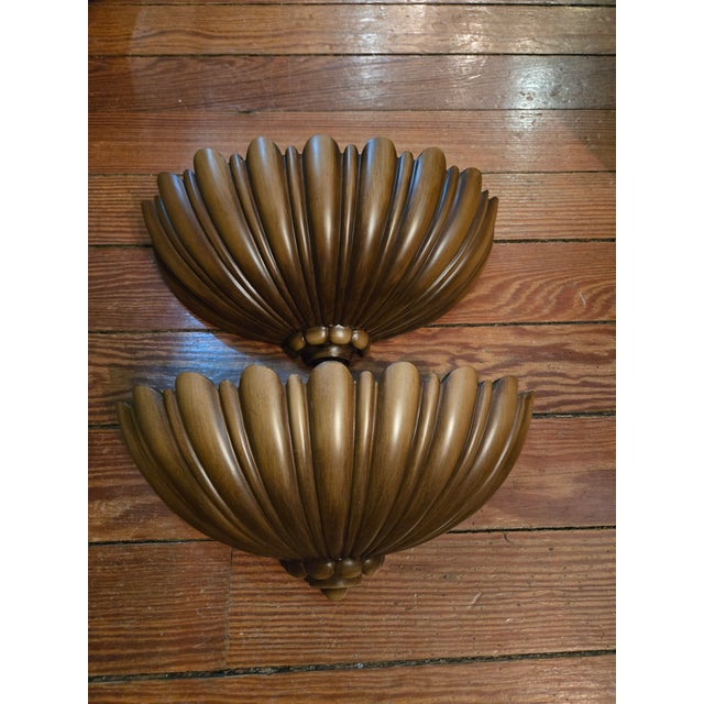 Syroco Pair Vintage Syroco Inc. Wall Pocket Planters For Sale - Image 4 of 5