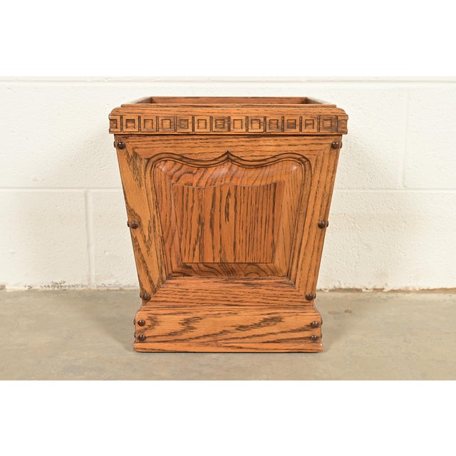 Mid-Century Modern Romweber Viking Oak Planter or Waste Paper Basket, Circa 1960s For Sale - Image 3 of 11
