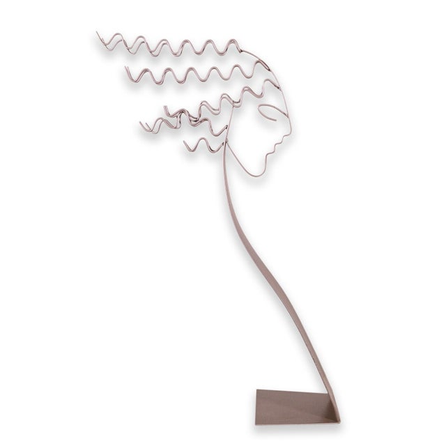 Artisan House Artisan House Curtis Jere Female Silhouette Metal Contemporary Modern Sculpture For Sale - Image 4 of 8