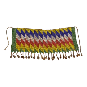 Tribal Skirt Kirdi Beaded Pikuran Cameroon 18" W