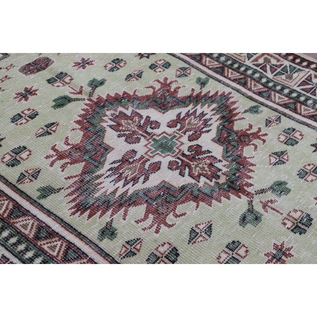 1980s 1980s Turkish Green Oriental Rug For Sale - Image 5 of 10