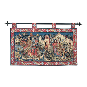 History of King Arthur Loom Woven Tapestry - (With Loops) 62 X 100 Cm (2'0" X 3'3") - Requires Rod Size 3