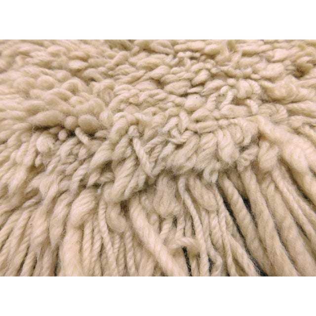 1990s Vintage Hand Made Flokati Rug With Lush Wool Pile. For Sale - Image 5 of 13