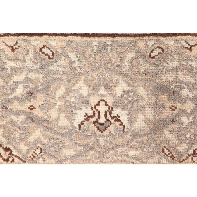 19th Century Persian Tabriz Brown and Beige Handwoven Wool Rug For Sale - Image 10 of 10
