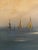 Mid-Century Modern Vintage Ship Boat Seascape Oil Painting With Schooners Signed Brent For Sale - Image 3 of 9
