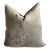 French Royal Velvet and Linen Accent Pillow With Down Insert Kaki For Sale