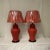1960s Vintage Large Coral Porcelain Ginger Jar Lamps With Shades - a Pair For Sale - Image 11 of 12