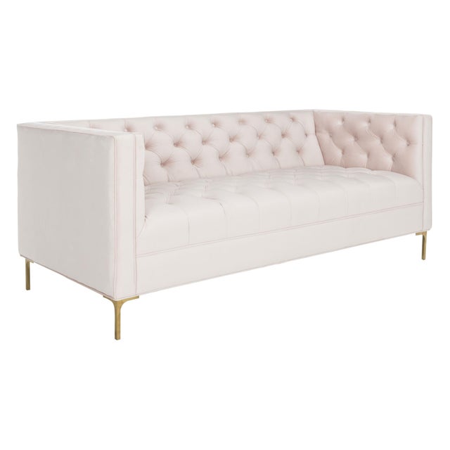 2020s Vydia Tufted Sofa - Blush / Gold For Sale - Image 5 of 7