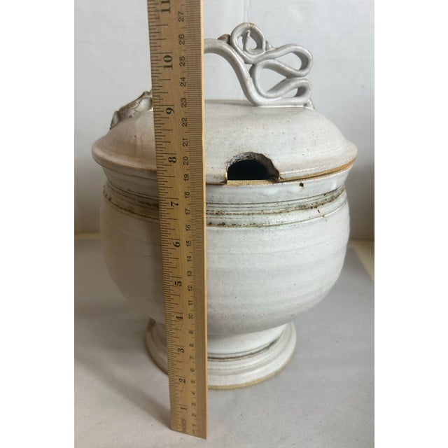 Vintage 1970’s Studio Pottery Stoneware Soup Tureen With Plate For Sale - Image 9 of 12