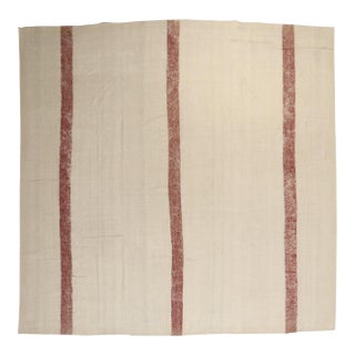 Vintage Square Room Size Turkish Kilim For Sale