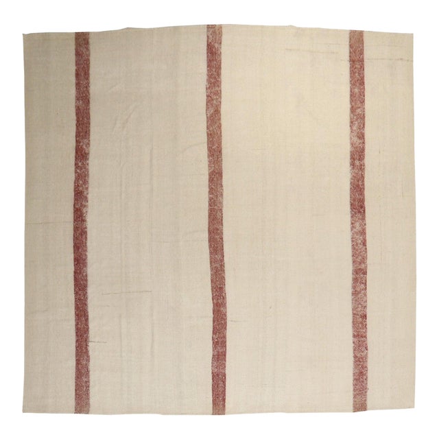 Vintage Square Room Size Turkish Kilim For Sale