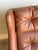 Brown Leather Tufted Swivel Lounge Chair With Shell Back and Star Base Mid-Century Modern 1970s For Sale - Image 4 of 8