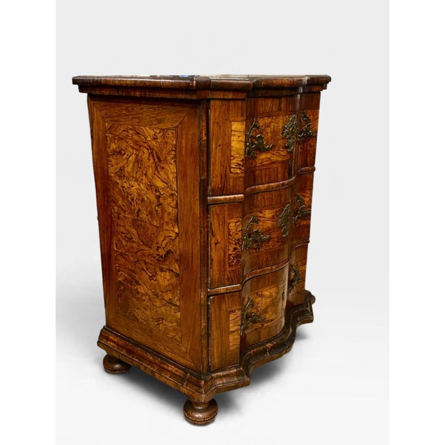 Rococo German Walnut Three Drawer Commode, 18th Century For Sale - Image 3 of 11