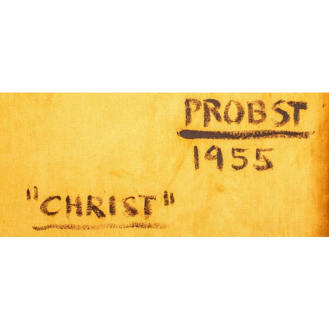 Joachim Probst "Christ" Oil on Canvas, 1955 For Sale - Image 10 of 12