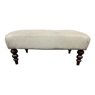 Ralph Lauren Chesterfield Leather Ottoman For Sale