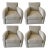 Set of 4 Modern Swivel Club Chairs on Casters For Sale