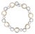 1.03ctw Diamond Circles Bracelet 14k White Yellow Gold 7" For Sale