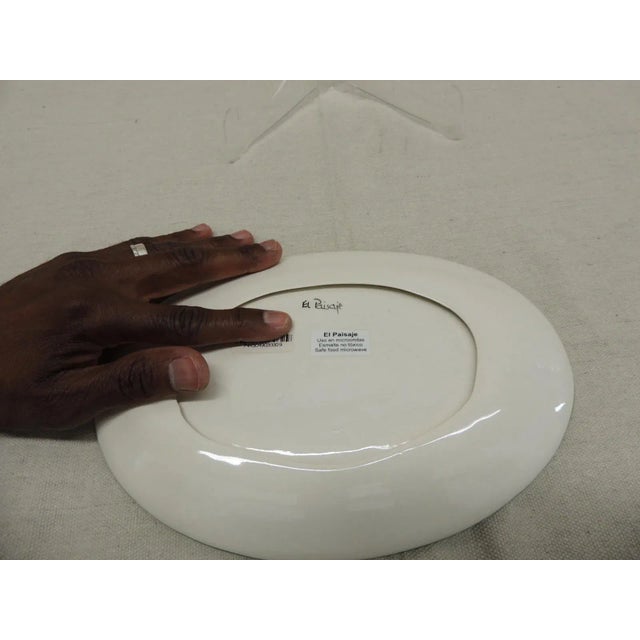 2000 - 2009 2000s Oval Hand-Painted Decorative Dish Depicting a Tucan For Sale - Image 5 of 9