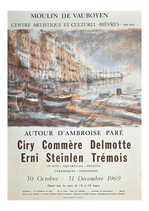 Exhibition at Moulin De Vauboyen, Offset and Lithograph Poster, 1969