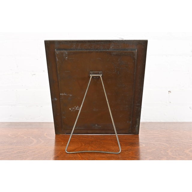 Louis Comfort Tiffany Furnaces Large Bronze Picture Frame, 1920s For Sale - Image 9 of 12