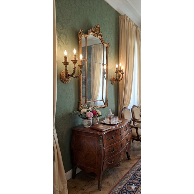 Gold Empire Giltwood Wall Lights, 1800s, Set of 2 For Sale - Image 8 of 11