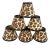 Leopard Print Chandelier Shades - Set of 6 For Sale