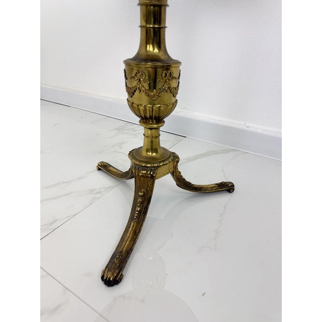 Metal Italian Brass Coffee Table with Marble Top, 1950s For Sale - Image 7 of 10