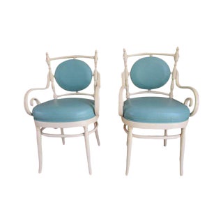 Palm Beach Regency Bentwood Chairs - A Pair For Sale