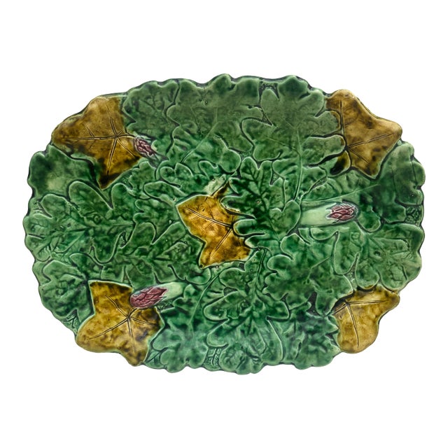 French Majolica Asparagus Platter Circa 1900 For Sale