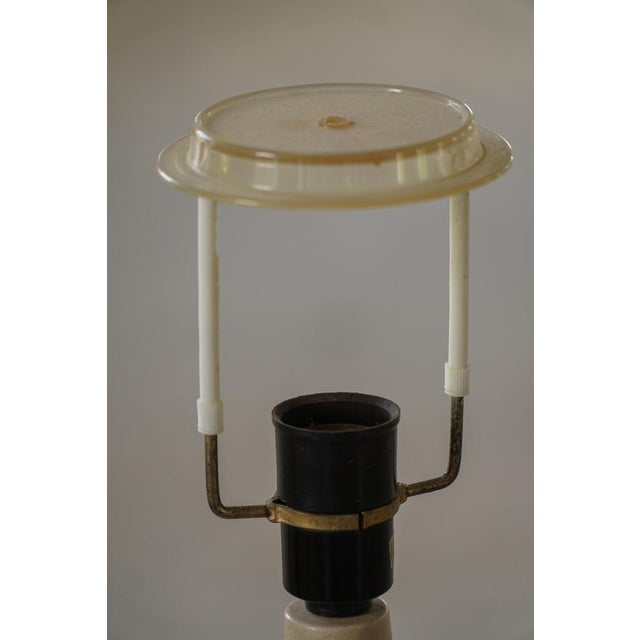 1960s Danish Modern Stoneware Table Lamp in Glazed Ceramic, Okela, 1960s For Sale - Image 5 of 15