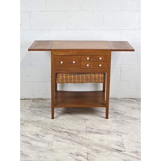 Mid 20th Century Danish Handmade Teak Sewing Table For Sale - Image 14 of 14